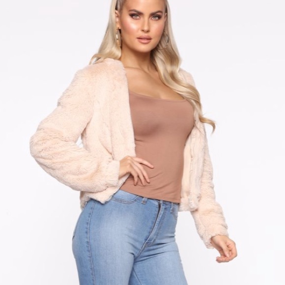 NWT Faux Fur Zip Up Hoodie - Picture 2 of 3